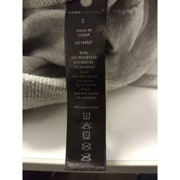 Women's Gray Yogalicious Mesh Hoodie Size Large - Picture 5 of 5